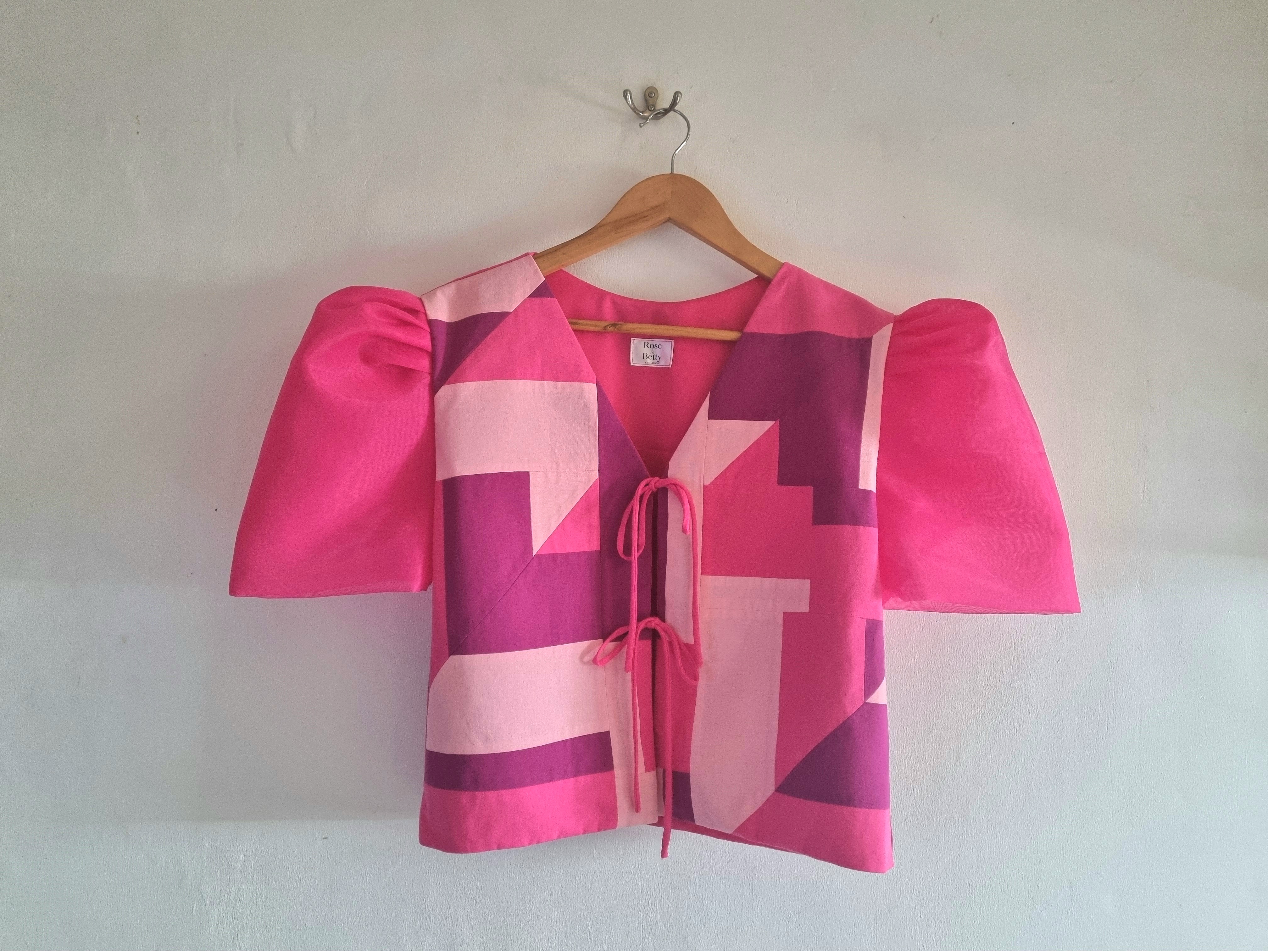 Ines Filipiniana Patchwork Fuchsia Pink