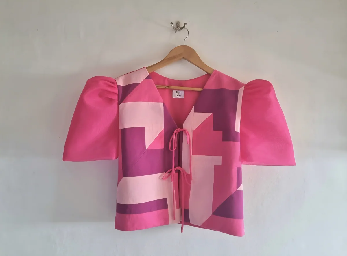 Ines Filipiniana Patchwork Fuchsia Pink view 2