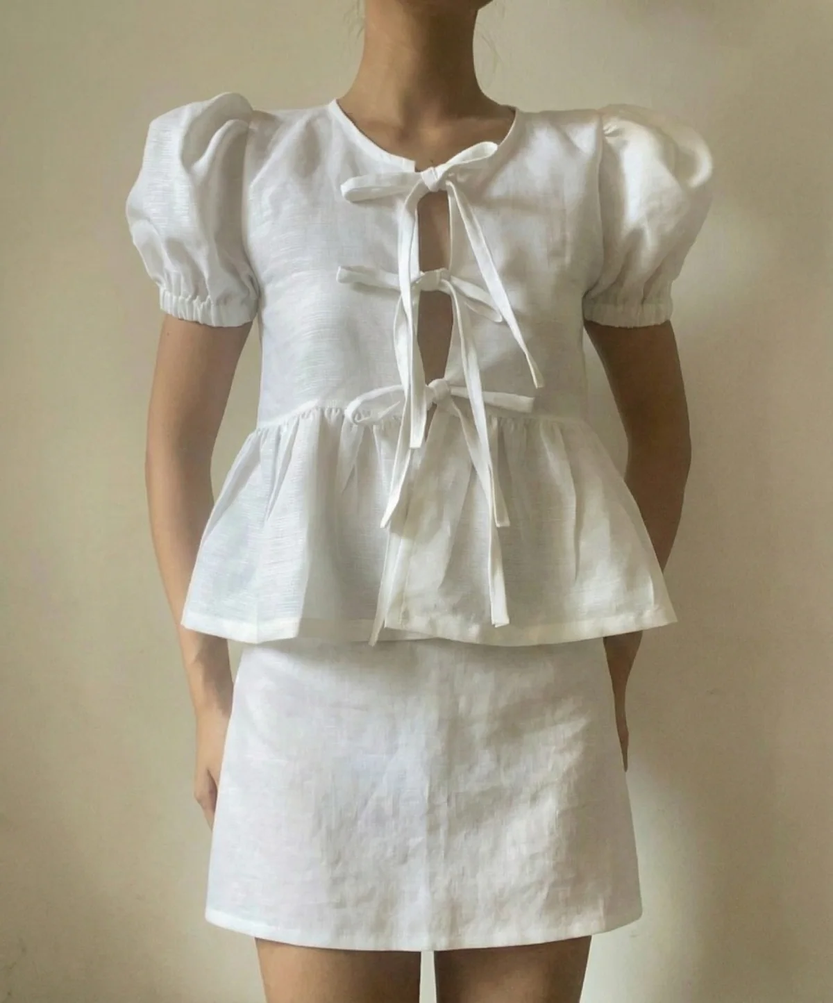 Aurora Peplum Top view 2