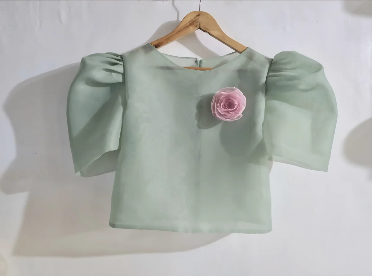 Carolina Camisa with Flower Brooch view 3