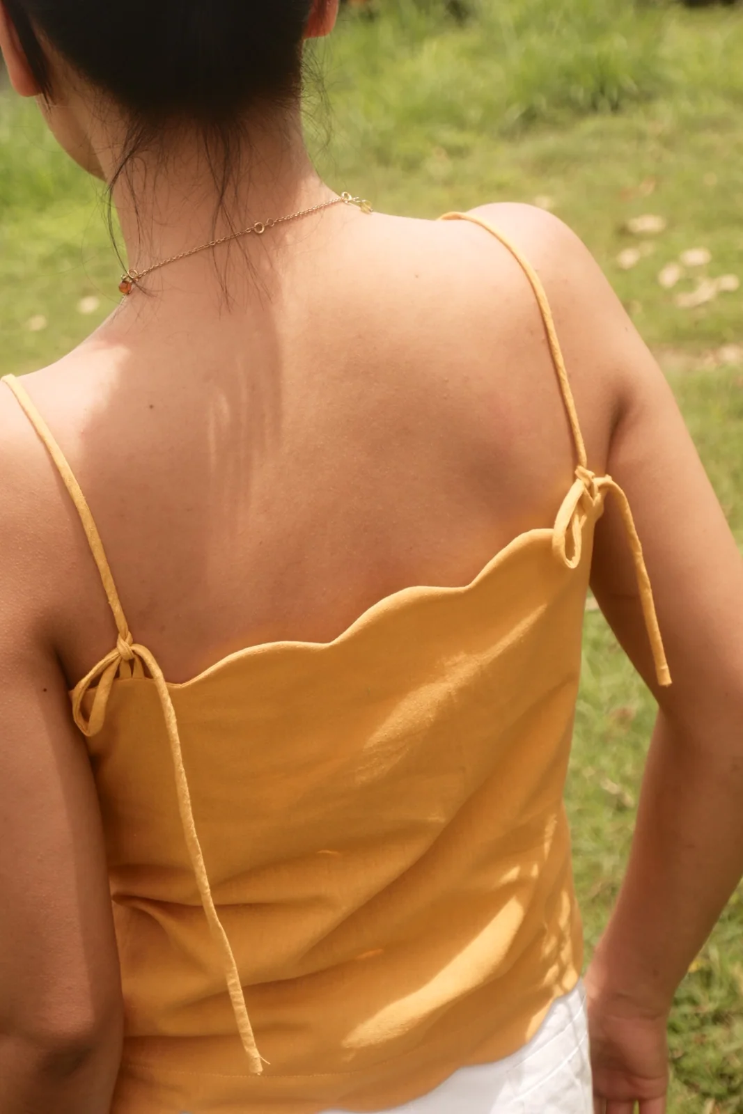 Solis Scalloped Top Mustard Yellow view 2