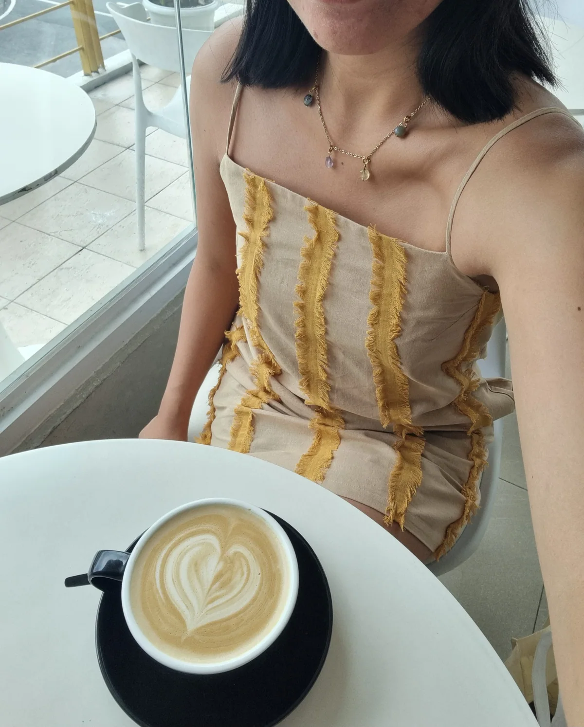 Makiling Dress Beige & Mustard Yellow view 2