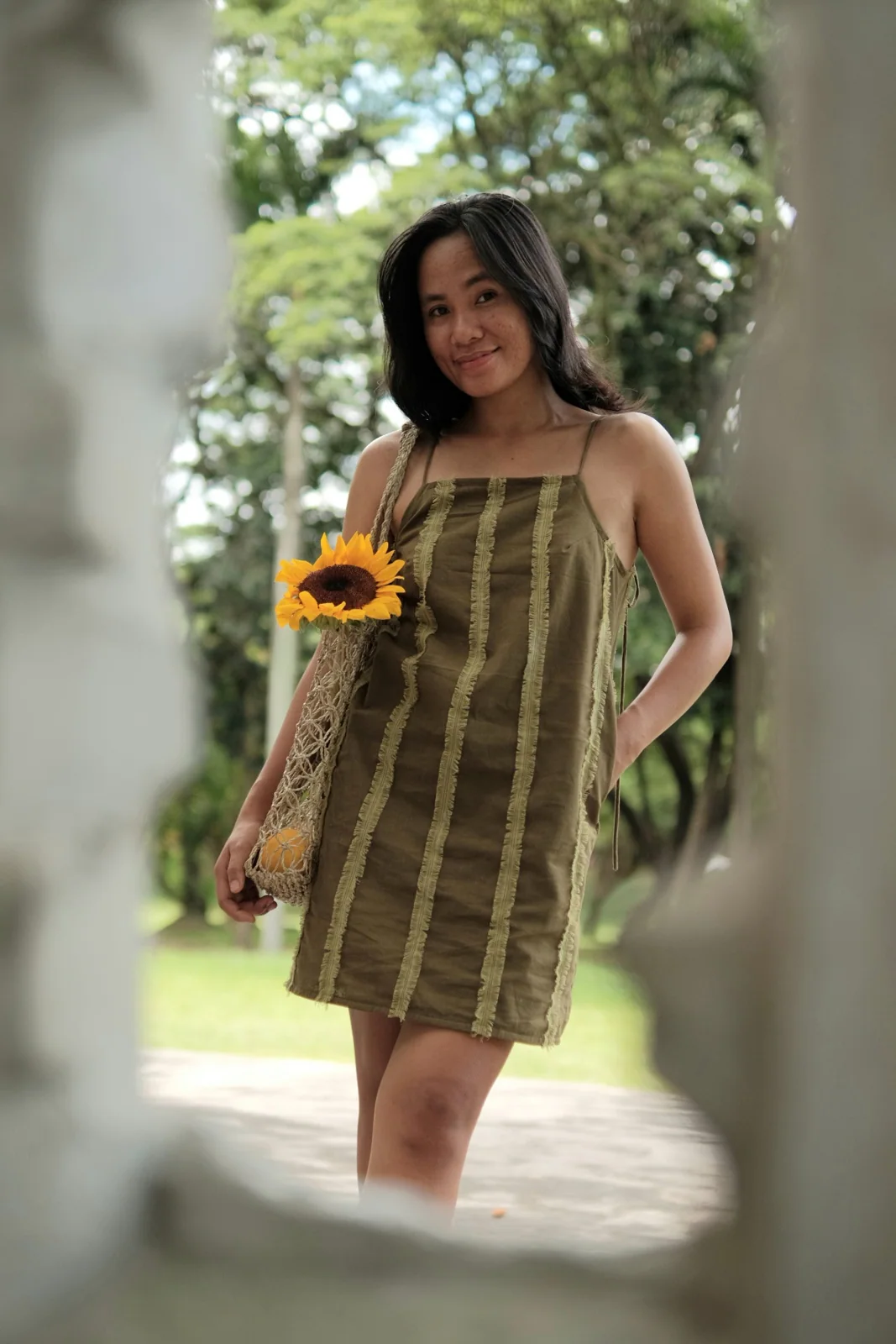 Makiling Dress Green Olive & Apple Green view 2