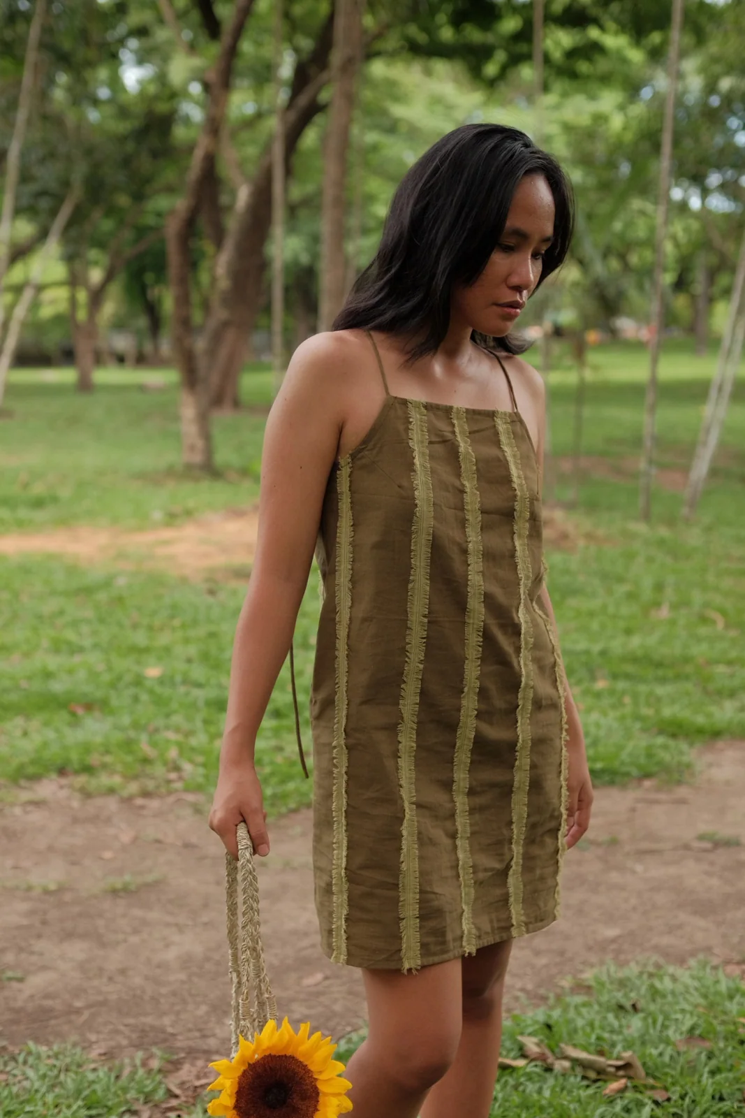 Makiling Dress Green Olive & Apple Green view 3