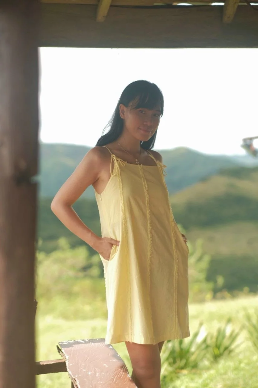 Malaya Panel Dress Yellow view 3