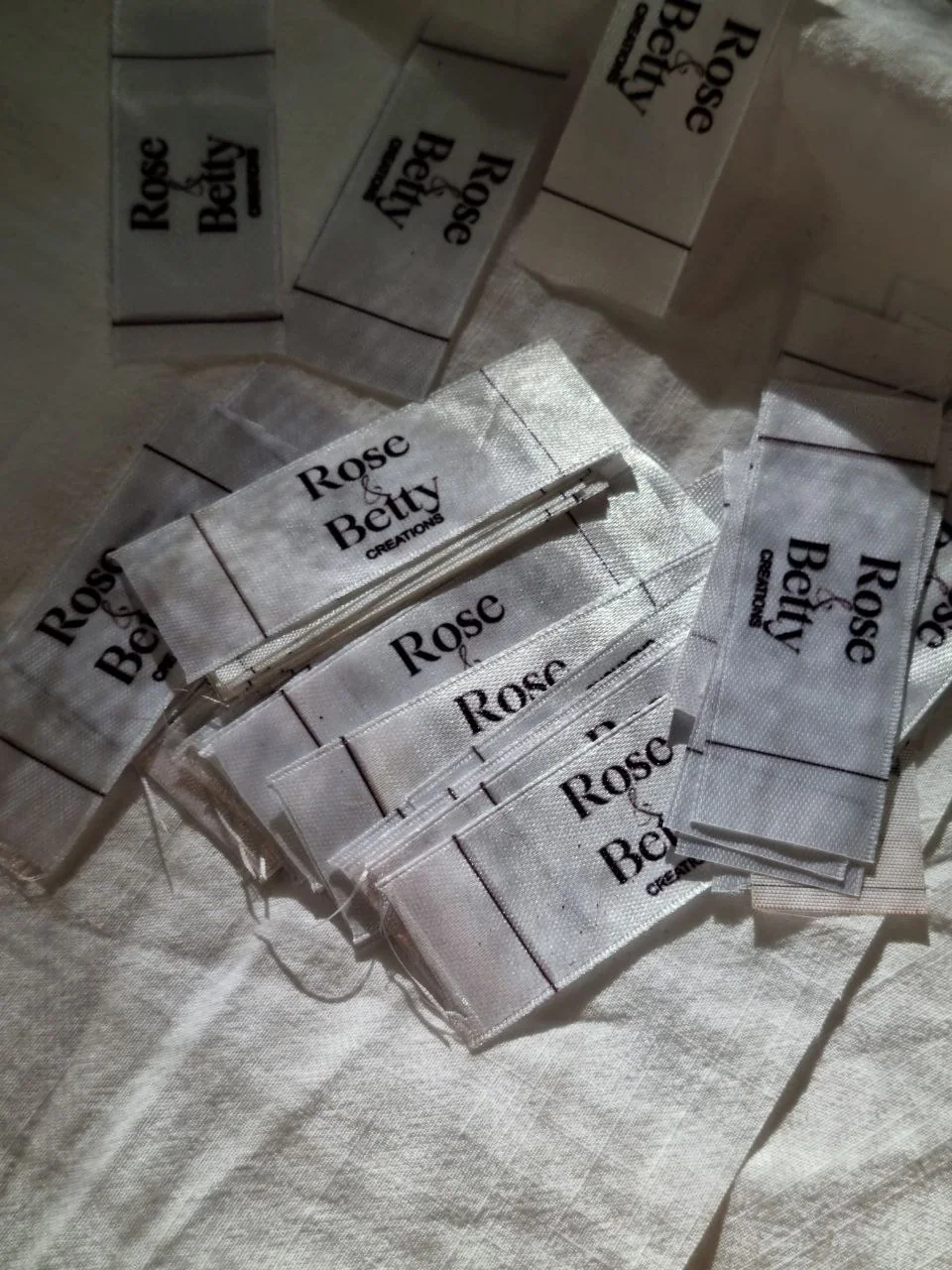 Rose and Betty garment labels