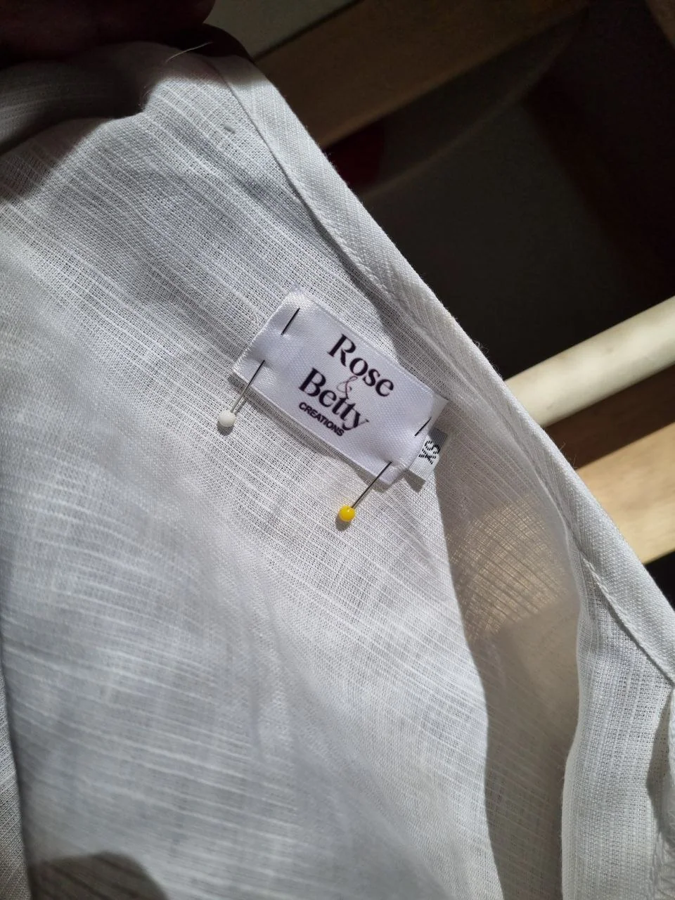 Rose and Betty label on a carefully made garment