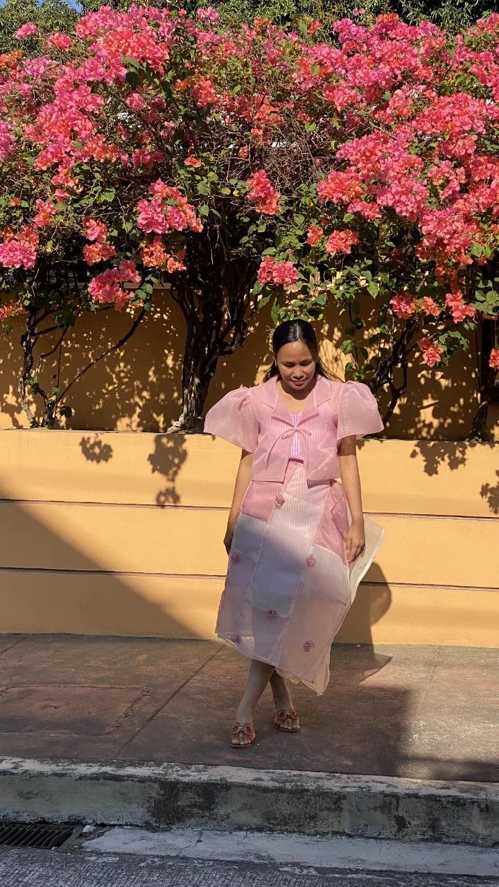 Rose and Betty Filipiniana in a soft rose color