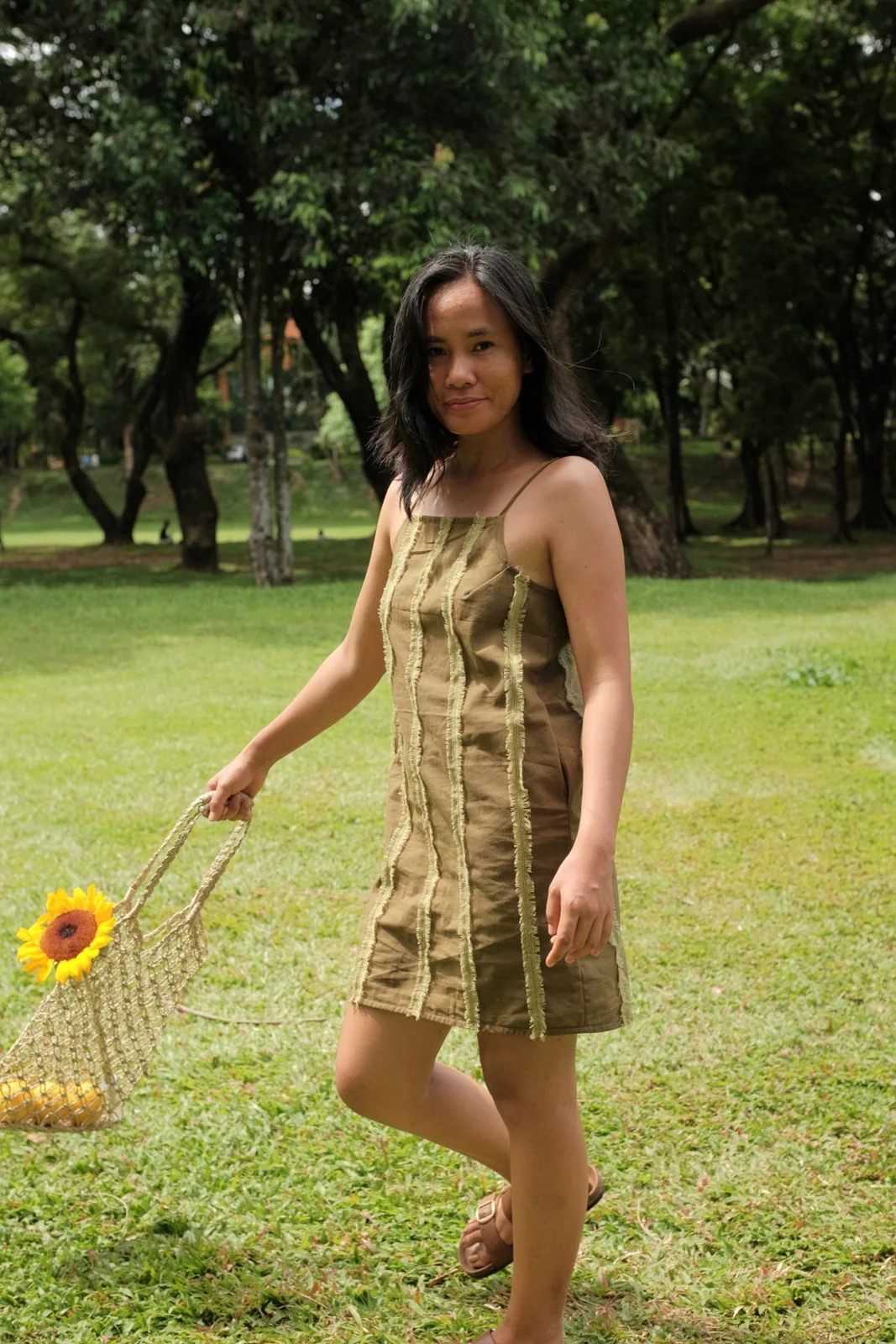Makiling Dress Green Olive & Apple Green